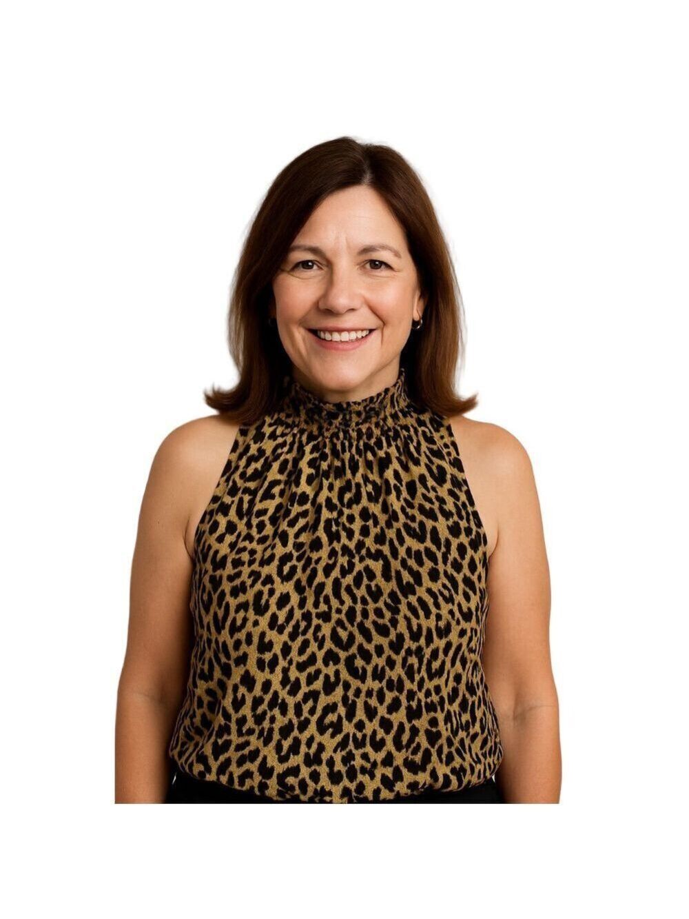 A. Byer Cheetah Print Top